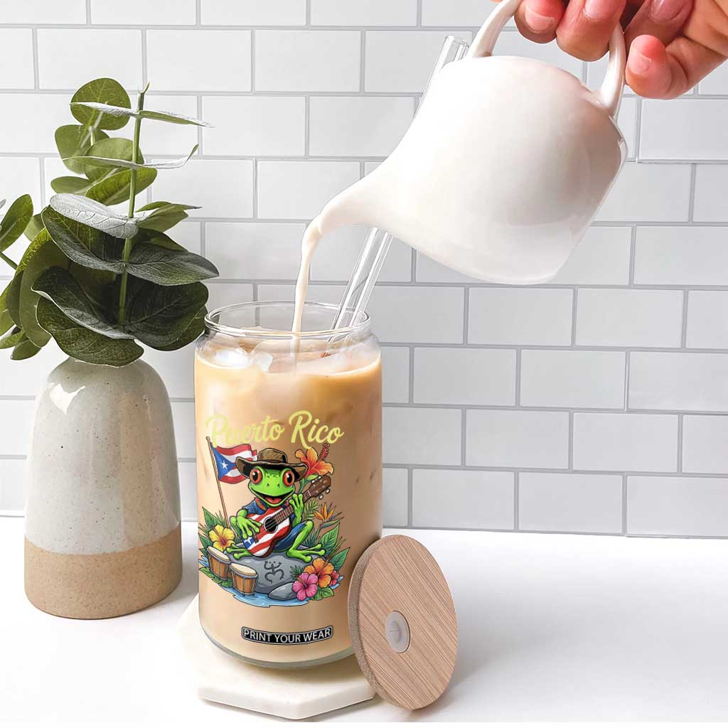 Hispanic Heritage Month Glass Can Taino Boricua Coqui Frog Puerto Rico