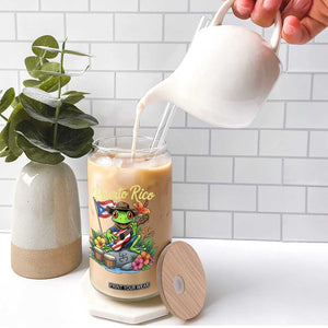 Hispanic Heritage Month Glass Can Taino Boricua Coqui Frog Puerto Rico