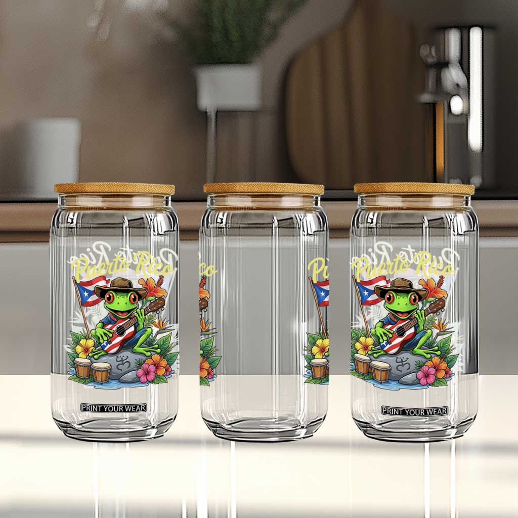 Hispanic Heritage Month Glass Can Taino Boricua Coqui Frog Puerto Rico