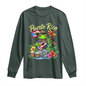 Hispanic Heritage Month Long Sleeve Shirt Taino Boricua Coqui Frog Puerto Rico