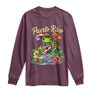 Hispanic Heritage Month Long Sleeve Shirt Taino Boricua Coqui Frog Puerto Rico