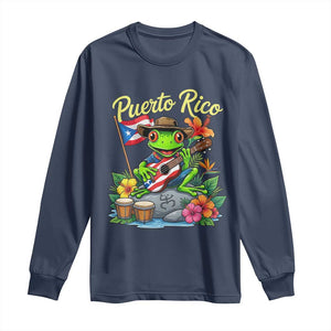 Hispanic Heritage Month Long Sleeve Shirt Taino Boricua Coqui Frog Puerto Rico