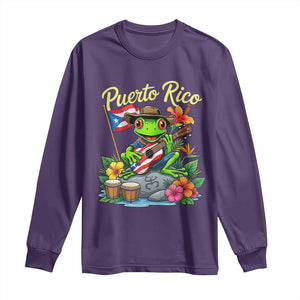Hispanic Heritage Month Long Sleeve Shirt Taino Boricua Coqui Frog Puerto Rico