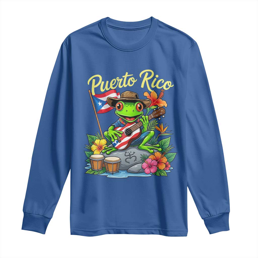 Hispanic Heritage Month Long Sleeve Shirt Taino Boricua Coqui Frog Puerto Rico