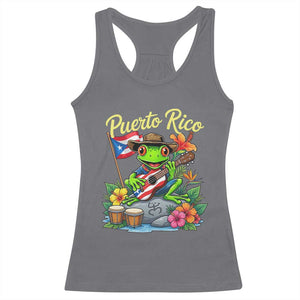 Hispanic Heritage Month Racerback Tank Top Taino Boricua Coqui Frog Puerto Rico