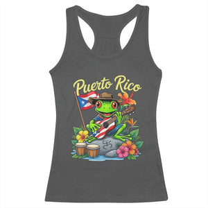 Hispanic Heritage Month Racerback Tank Top Taino Boricua Coqui Frog Puerto Rico
