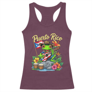 Hispanic Heritage Month Racerback Tank Top Taino Boricua Coqui Frog Puerto Rico