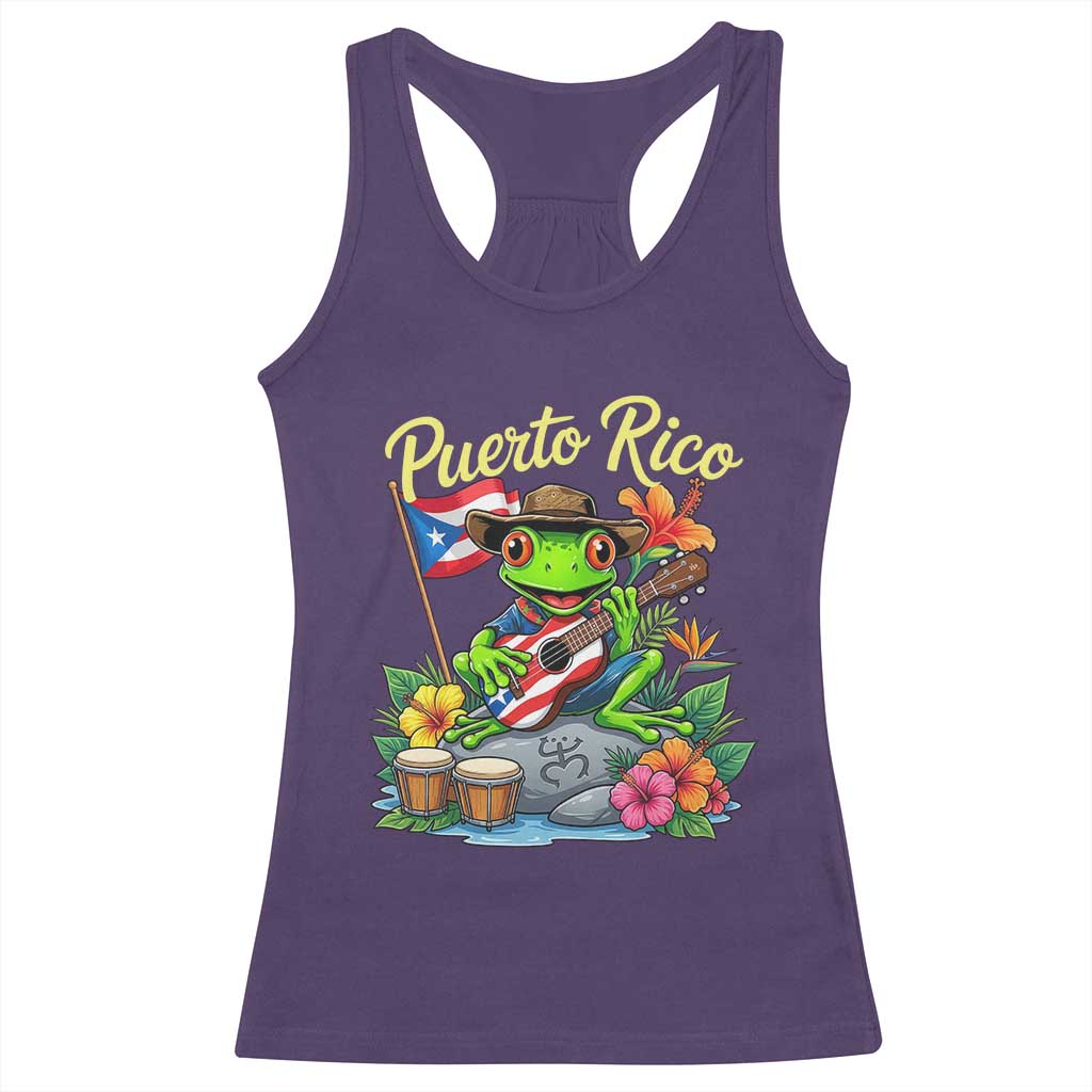 Hispanic Heritage Month Racerback Tank Top Taino Boricua Coqui Frog Puerto Rico