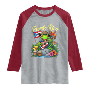 Hispanic Heritage Month Raglan Shirt Taino Boricua Coqui Frog Puerto Rico