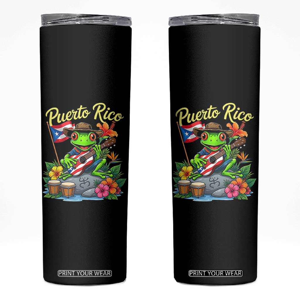 Hispanic Heritage Month Skinny Tumbler Taino Boricua Coqui Frog Puerto Rico