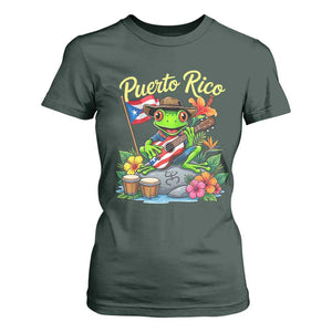Hispanic Heritage Month T Shirt For Women Taino Boricua Coqui Frog Puerto Rico
