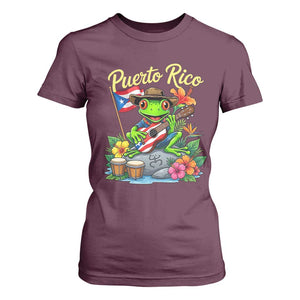 Hispanic Heritage Month T Shirt For Women Taino Boricua Coqui Frog Puerto Rico