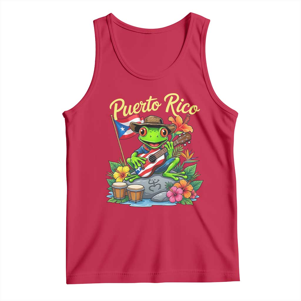 Hispanic Heritage Month Tank Top Taino Boricua Coqui Frog Puerto Rico