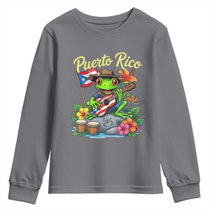Hispanic Heritage Month Youth Sweatshirt Taino Boricua Coqui Frog Puerto Rico