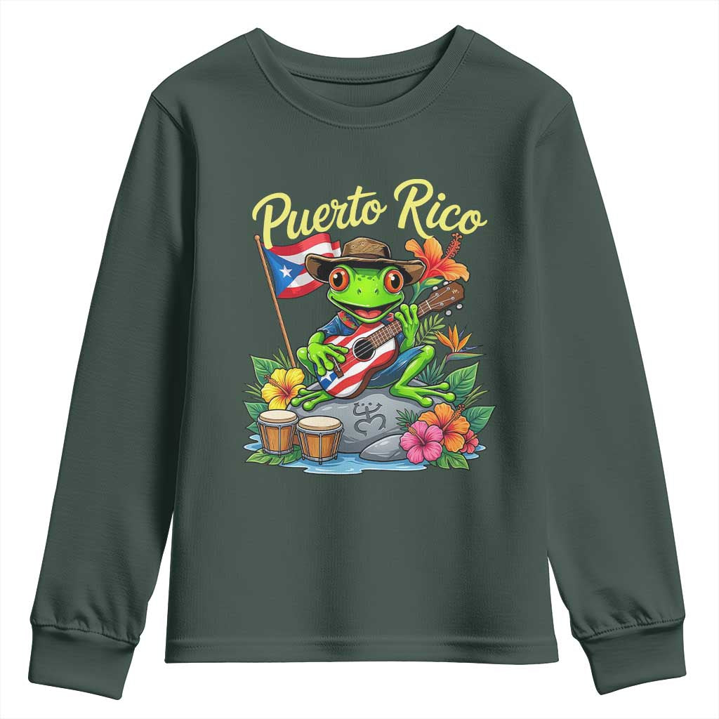 Hispanic Heritage Month Youth Sweatshirt Taino Boricua Coqui Frog Puerto Rico