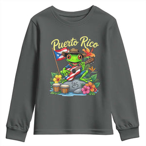 Hispanic Heritage Month Youth Sweatshirt Taino Boricua Coqui Frog Puerto Rico