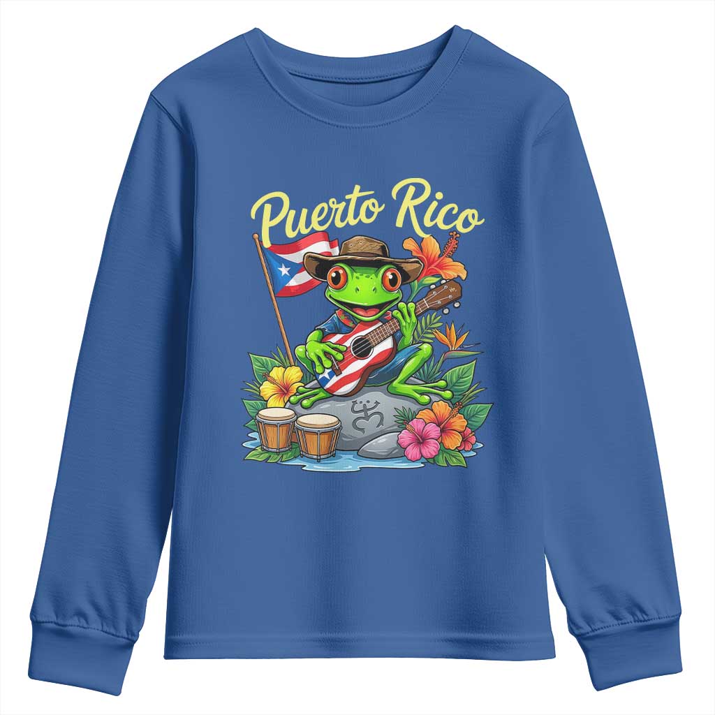 Hispanic Heritage Month Youth Sweatshirt Taino Boricua Coqui Frog Puerto Rico