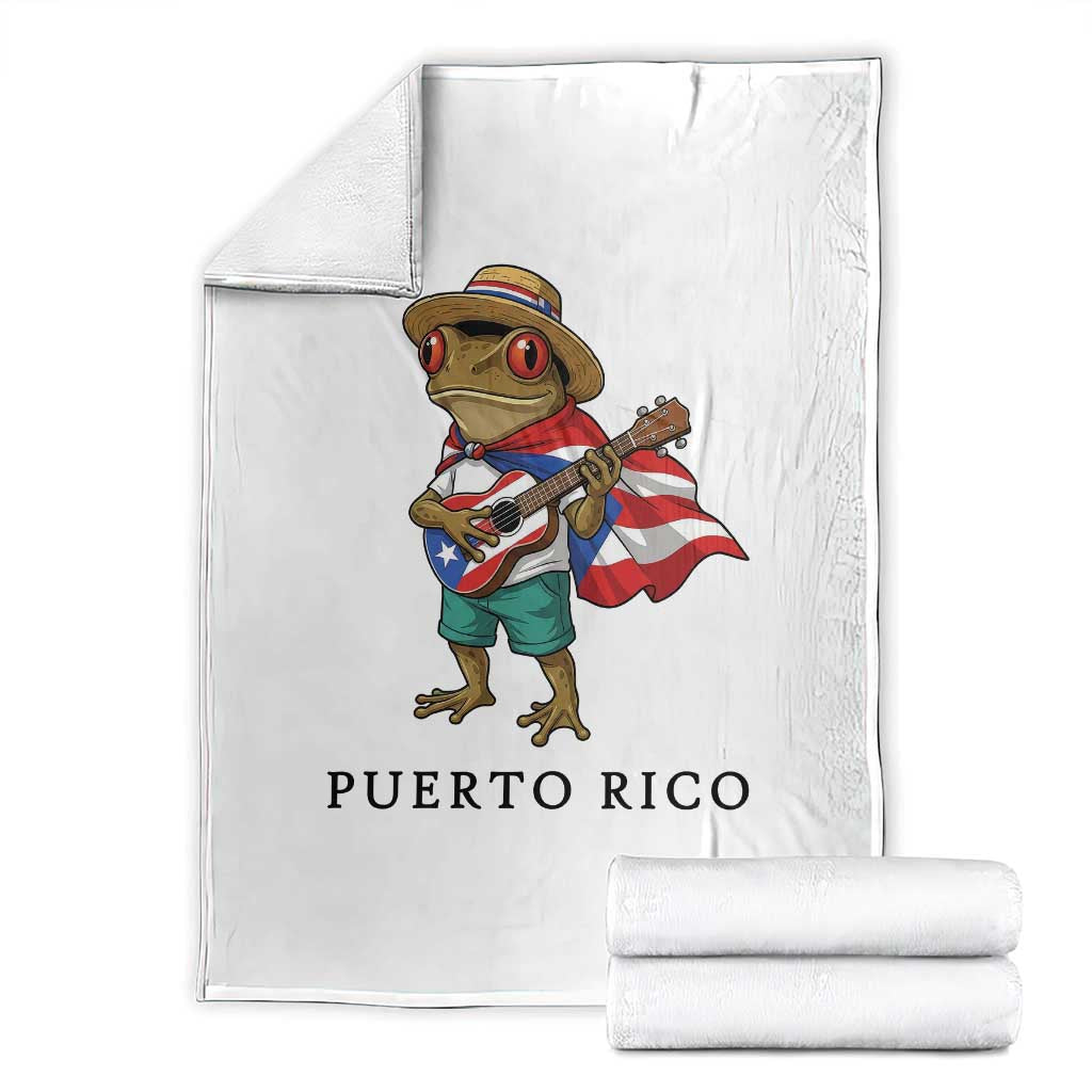 Coqui Frog Puerto Rico Throw Blanket Boricua Taino Island Pride