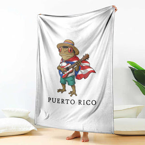 Coqui Frog Puerto Rico Throw Blanket Boricua Taino Island Pride