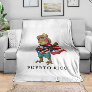 Coqui Frog Puerto Rico Throw Blanket Boricua Taino Island Pride