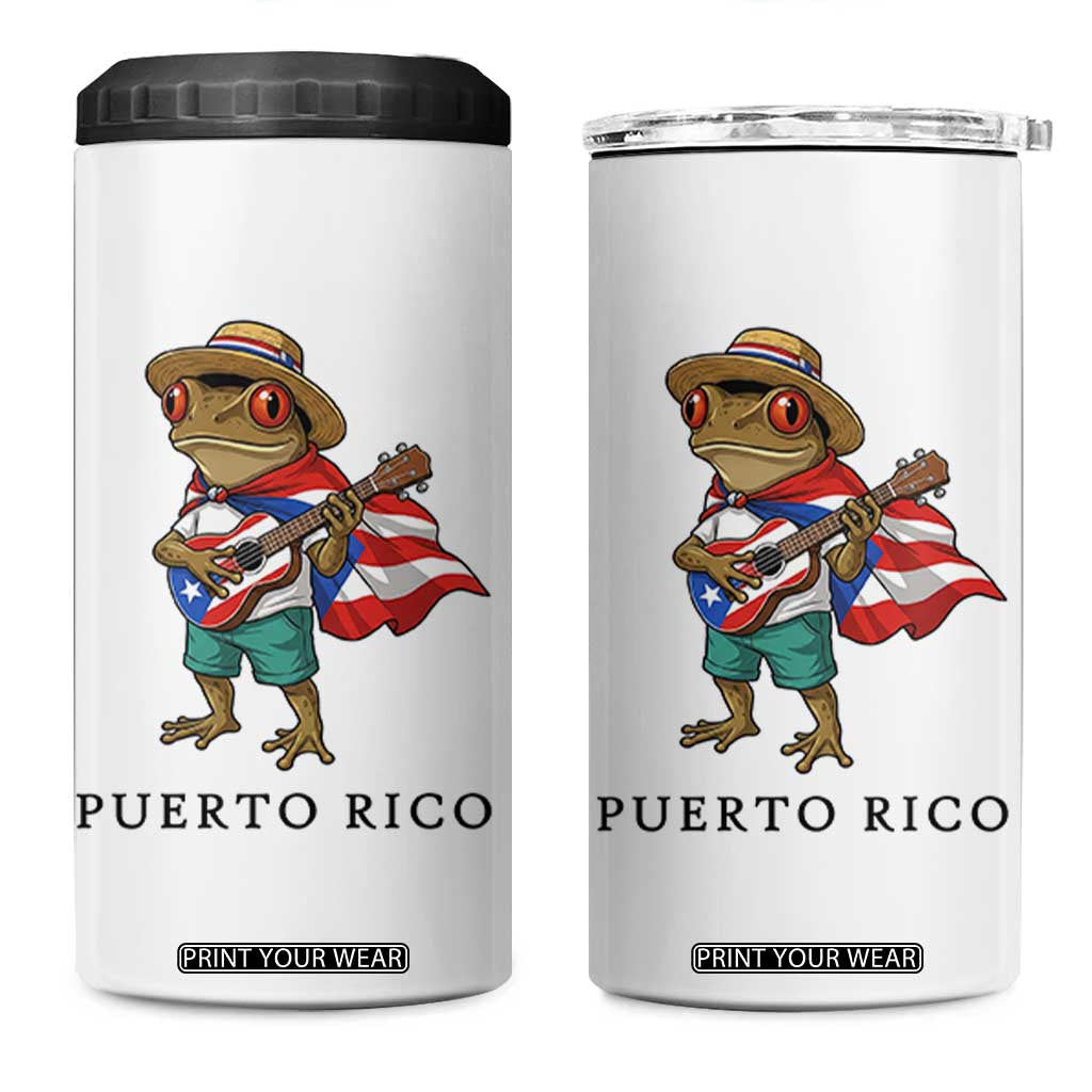 Coqui Frog Puerto Rico 4 in 1 Can Cooler Tumbler Boricua Taino Island Pride