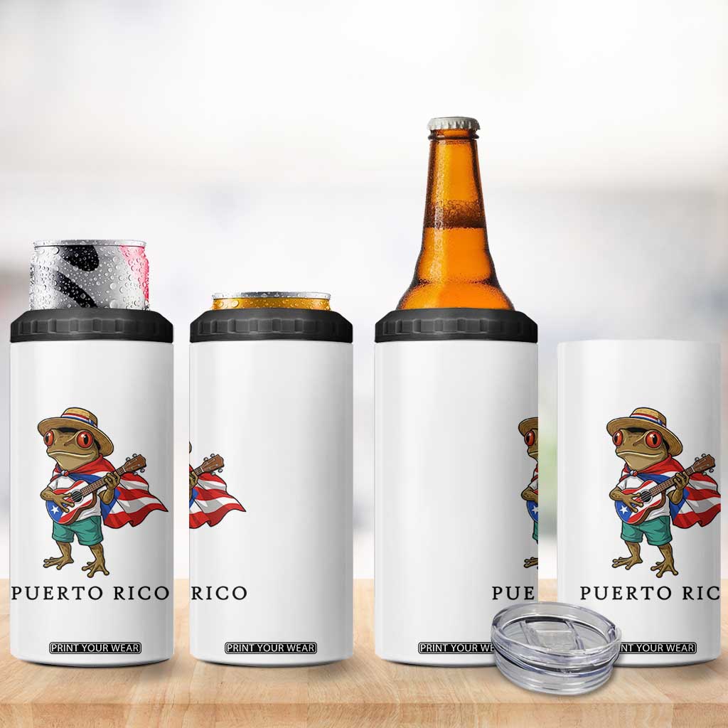 Coqui Frog Puerto Rico 4 in 1 Can Cooler Tumbler Boricua Taino Island Pride