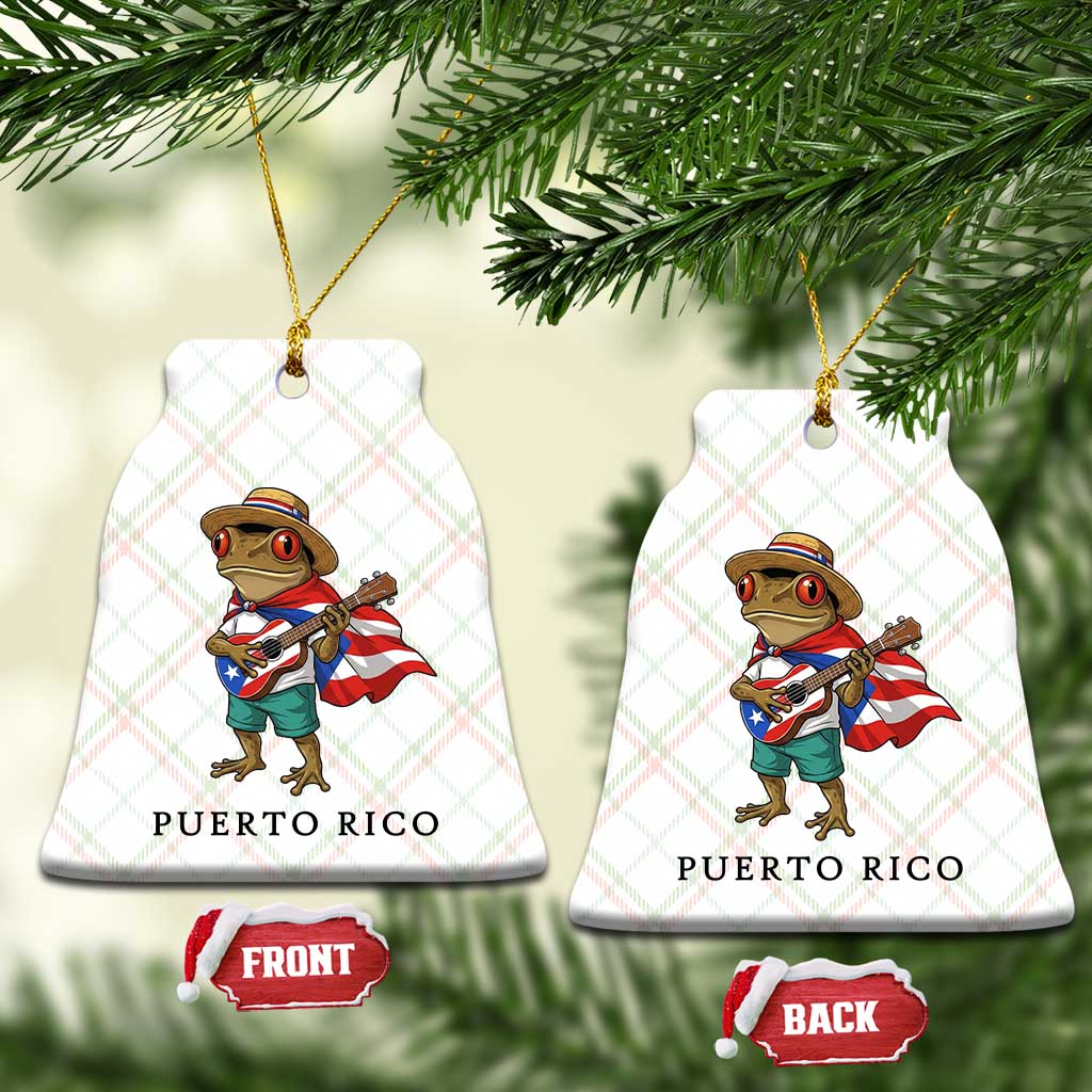 Coqui Frog Puerto Rico Ceramic Ornament Boricua Taino Island Pride