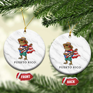 Coqui Frog Puerto Rico Ceramic Ornament Boricua Taino Island Pride