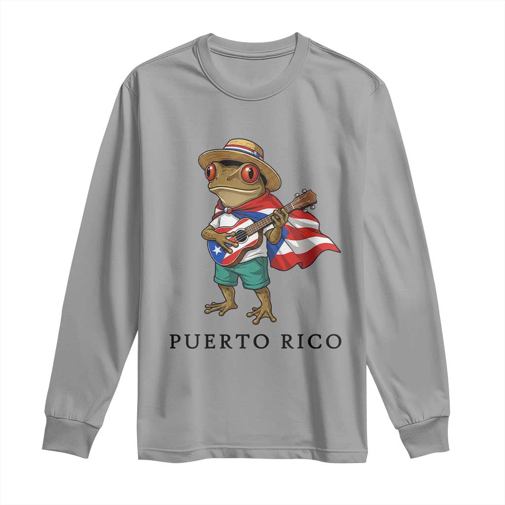 Coqui Frog Puerto Rico Long Sleeve Shirt Boricua Taino Island Pride