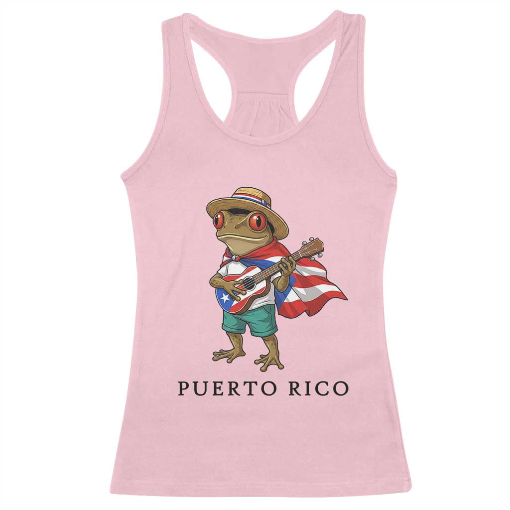 Coqui Frog Puerto Rico Racerback Tank Top Boricua Taino Island Pride