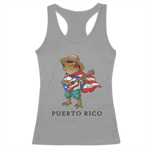 Coqui Frog Puerto Rico Racerback Tank Top Boricua Taino Island Pride