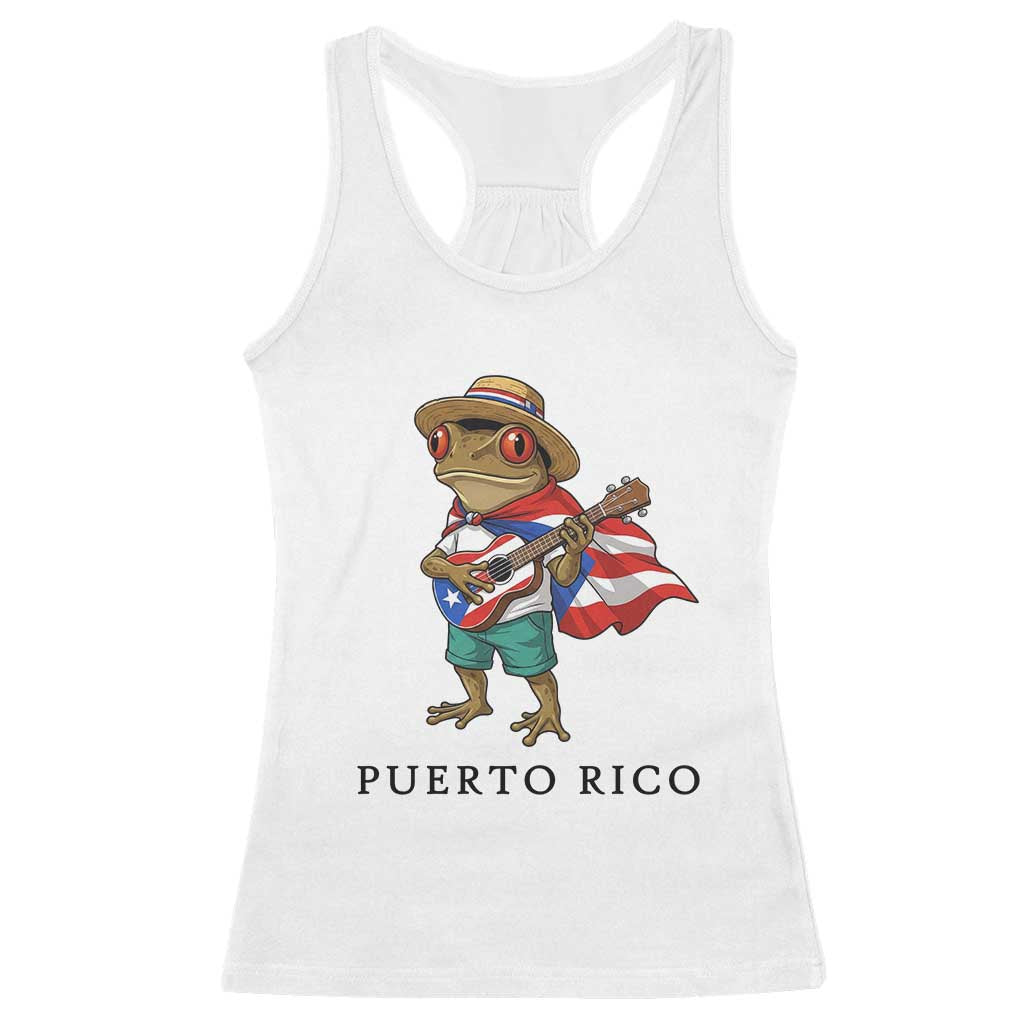 Coqui Frog Puerto Rico Racerback Tank Top Boricua Taino Island Pride