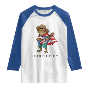 Coqui Frog Puerto Rico Raglan Shirt Boricua Taino Island Pride