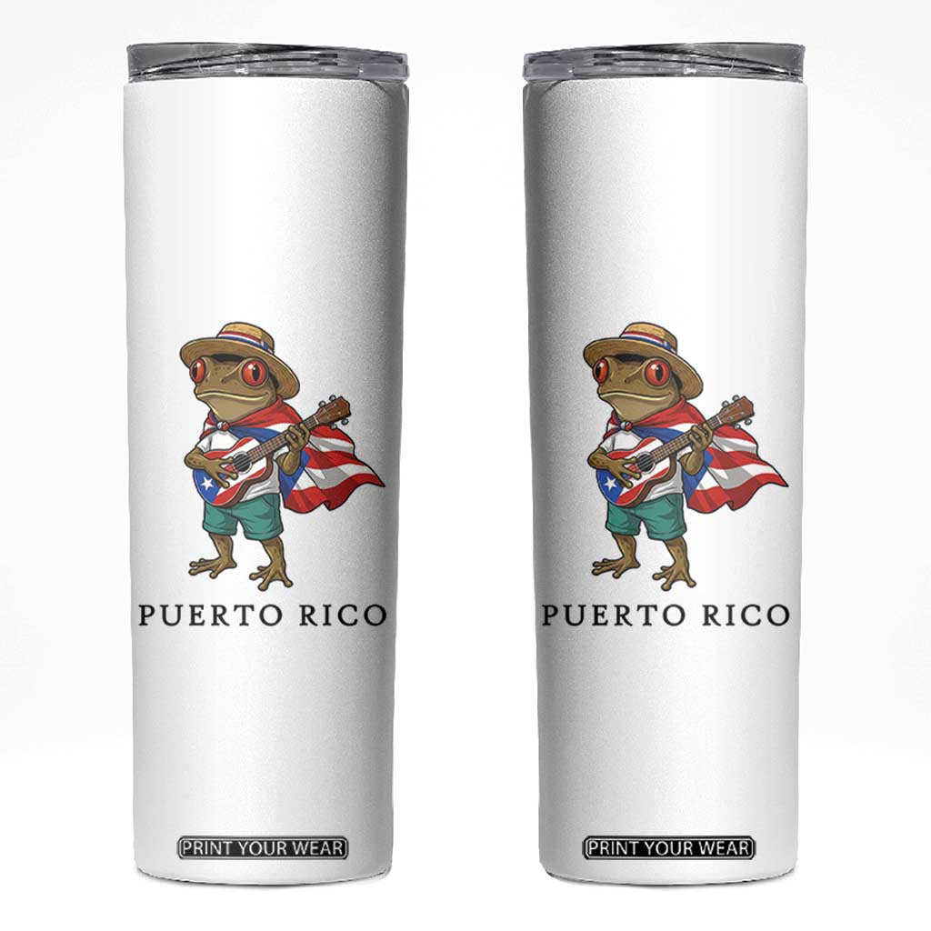 Coqui Frog Puerto Rico Skinny Tumbler Boricua Taino Island Pride