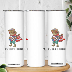 Coqui Frog Puerto Rico Skinny Tumbler Boricua Taino Island Pride