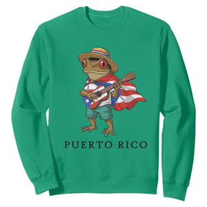 Coqui Frog Puerto Rico Sweatshirt Boricua Taino Island Pride
