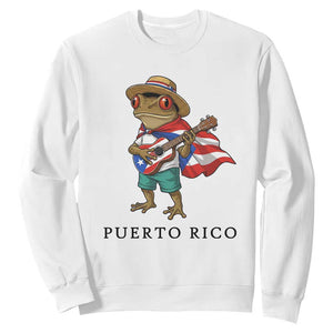 Coqui Frog Puerto Rico Sweatshirt Boricua Taino Island Pride