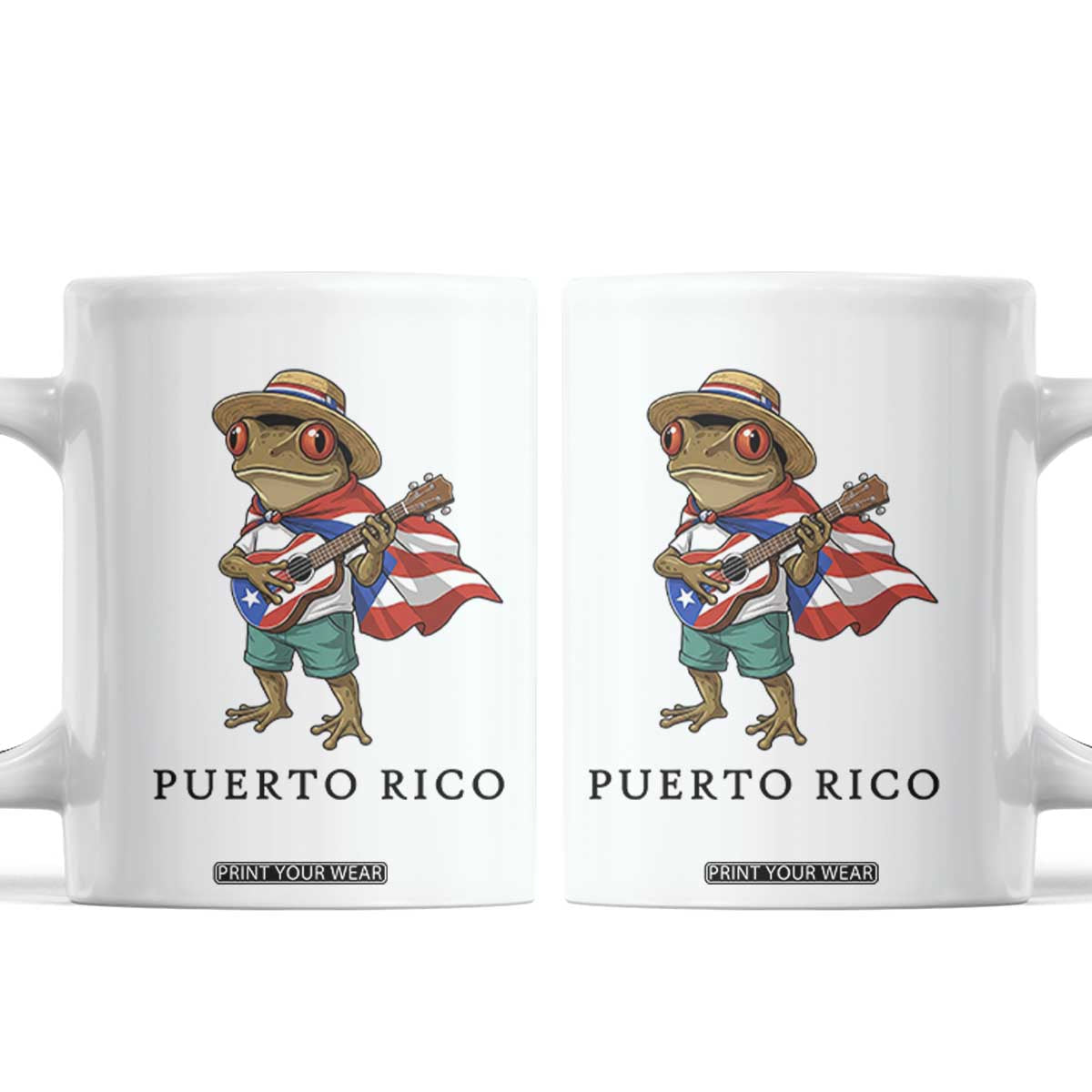 Coqui Frog Puerto Rico Coffee Mug Boricua Taino Island Pride