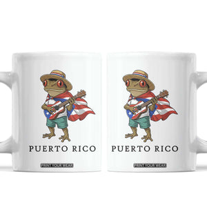 Coqui Frog Puerto Rico Coffee Mug Boricua Taino Island Pride