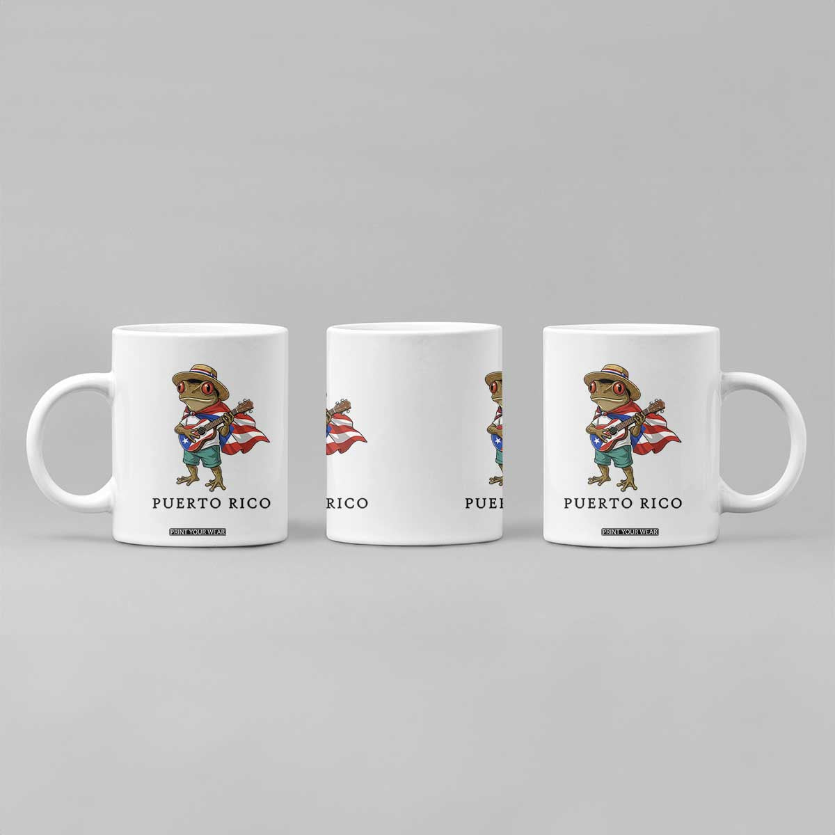Coqui Frog Puerto Rico Coffee Mug Boricua Taino Island Pride