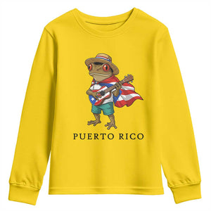 Coqui Frog Puerto Rico Youth Sweatshirt Boricua Taino Island Pride
