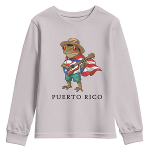 Coqui Frog Puerto Rico Youth Sweatshirt Boricua Taino Island Pride
