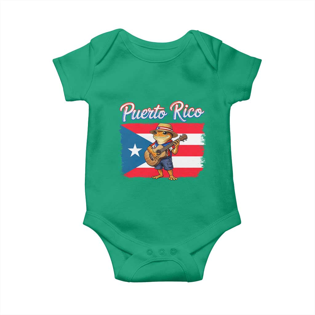 Coqui Frog Puerto Rico Flag Baby Onesie Puerto Rican Taino Boricua