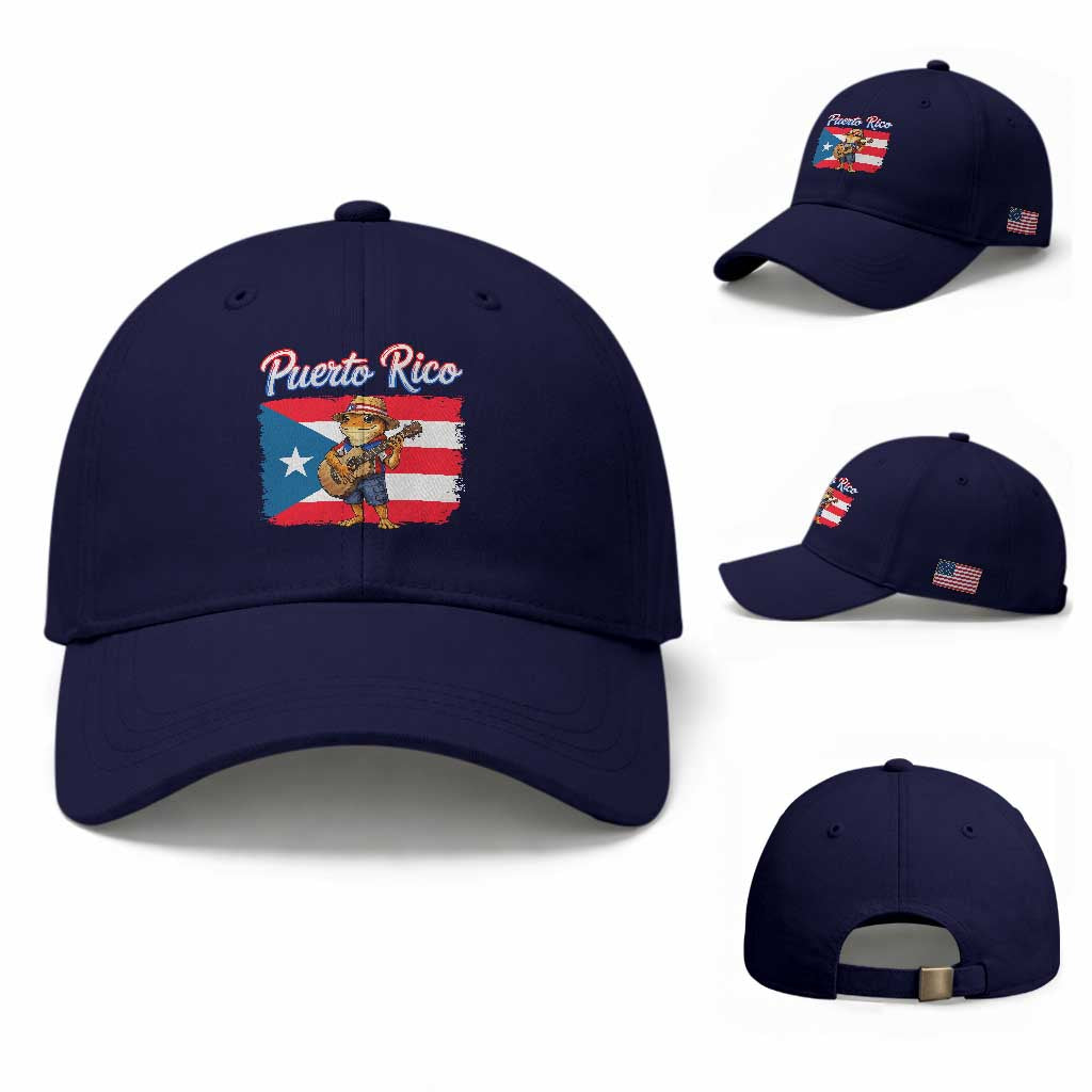 Coqui Frog Puerto Rico Flag Baseball Cap Puerto Rican Taino Boricua