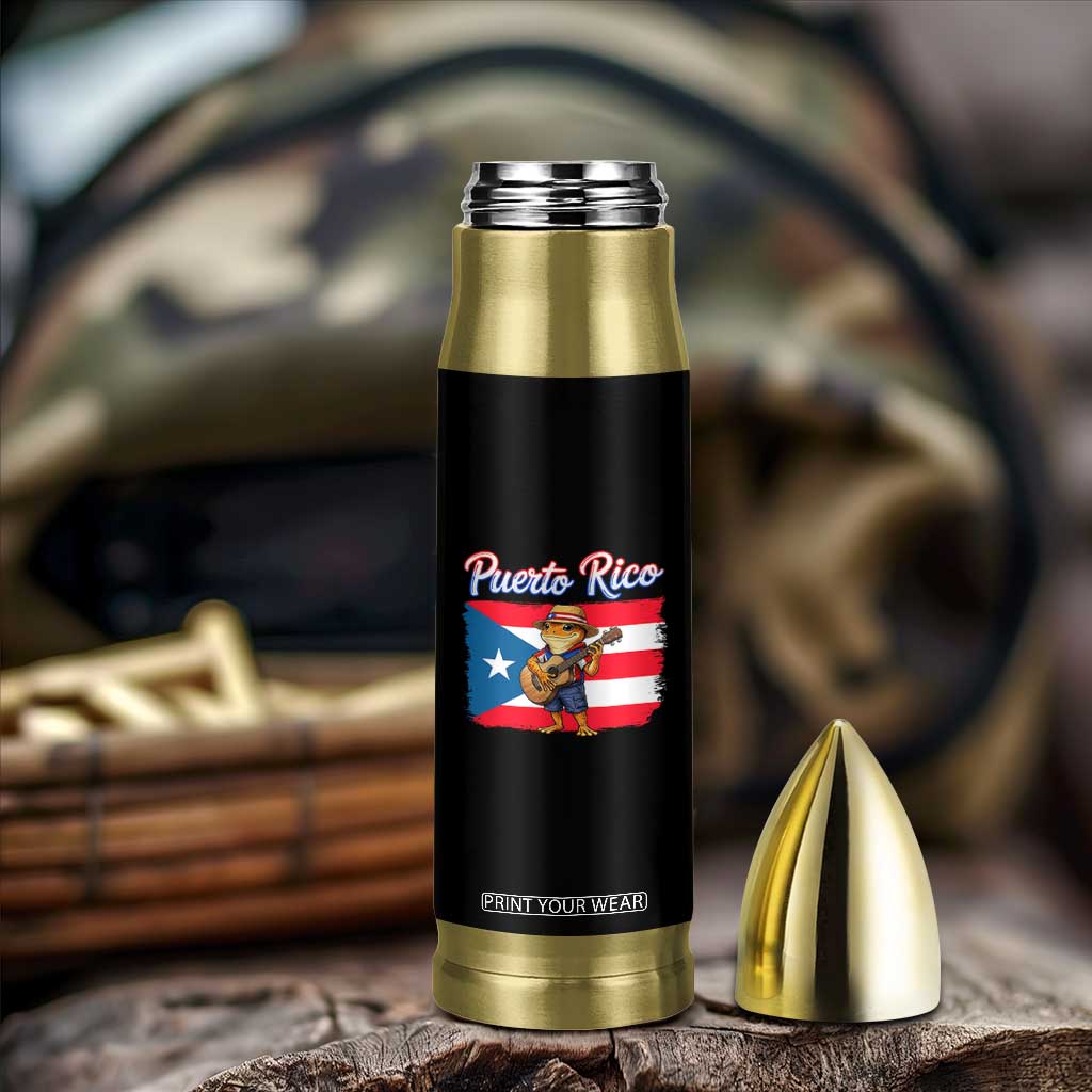 Coqui Frog Puerto Rico Flag Bullet Tumbler Puerto Rican Taino Boricua