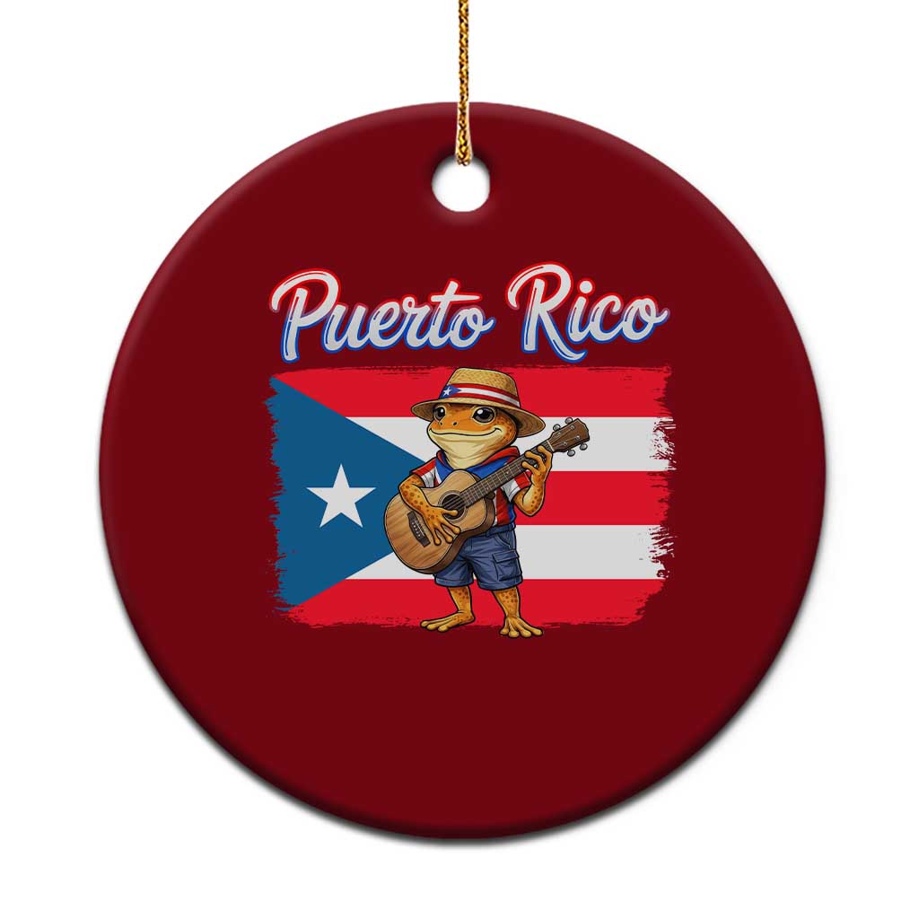 Coqui Frog Puerto Rico Flag Ceramic Ornament Puerto Rican Taino Boricua TS14 1pc Red Print Your Wear