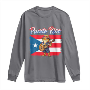 Coqui Frog Puerto Rico Flag Long Sleeve Shirt Puerto Rican Taino Boricua