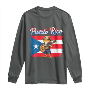 Coqui Frog Puerto Rico Flag Long Sleeve Shirt Puerto Rican Taino Boricua
