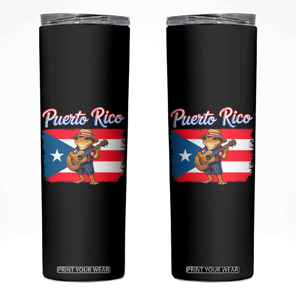 Coqui Frog Puerto Rico Flag Skinny Tumbler Puerto Rican Taino Boricua