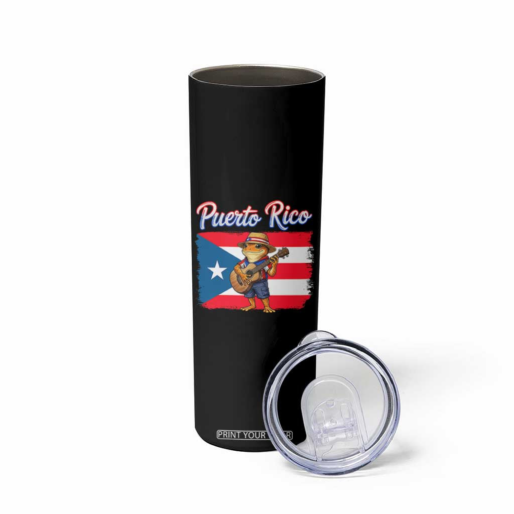 Coqui Frog Puerto Rico Flag Skinny Tumbler Puerto Rican Taino Boricua
